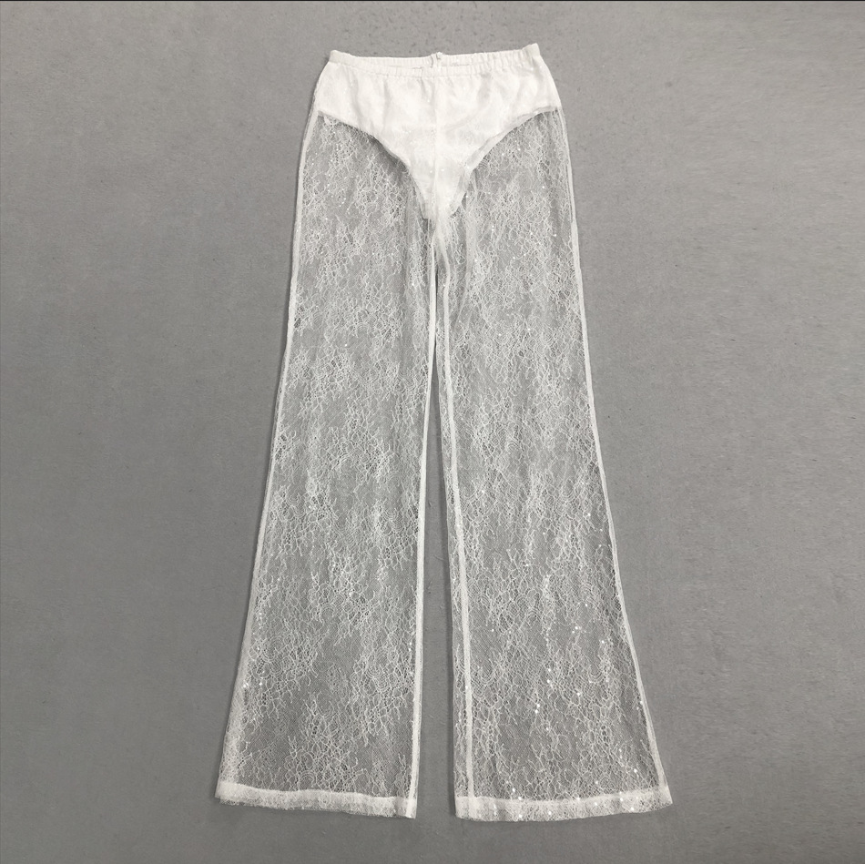 White Lace Women Suit Pants Se - Women'S Holiday Formal Wear 评论和价格