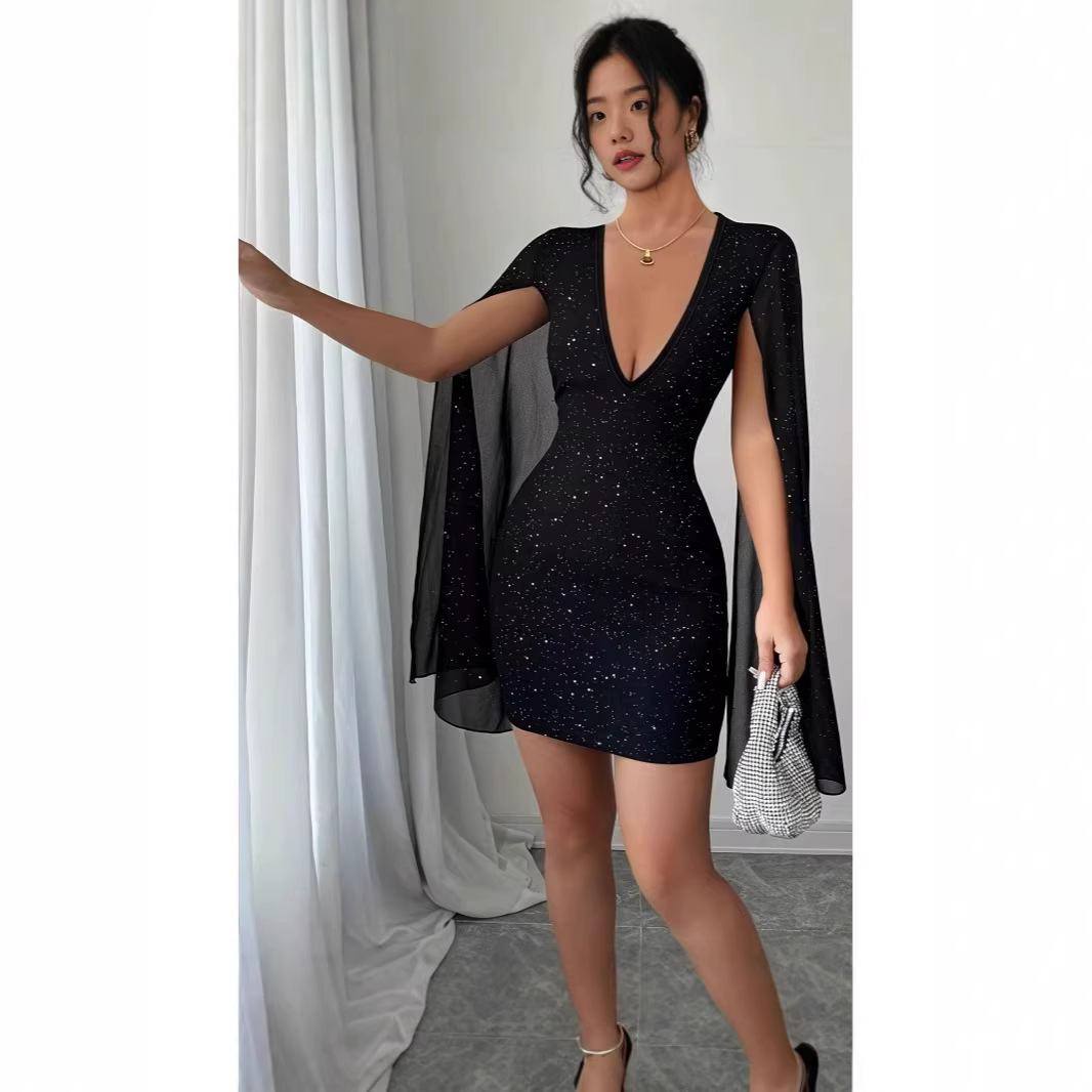 V Neck Bodycon Midi Dress Eleg - Women'S Elegant Formal Wear 评论和价格