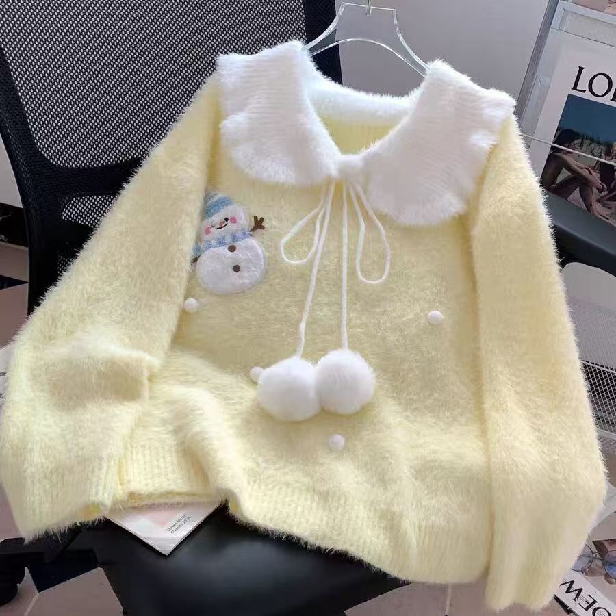 Cute Preppy Style Sweet Faux M - Cashmere Sweater Formal 评论和价格