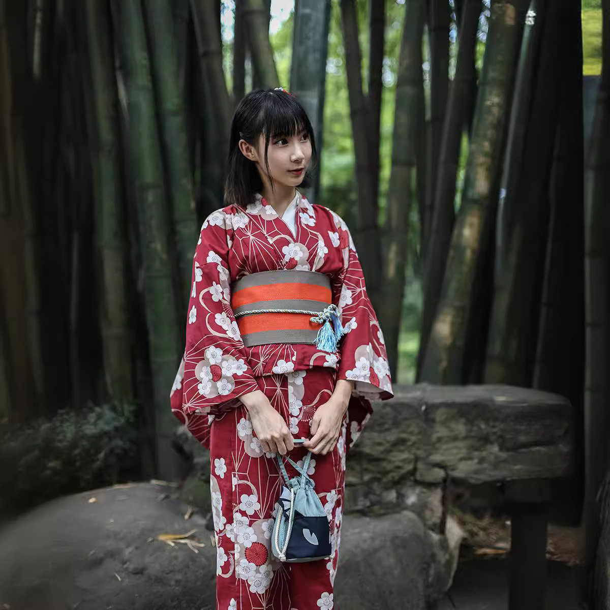 Red Japanese Yukata Kimono Fem - Japanese Women Formal Wear 评论和价格