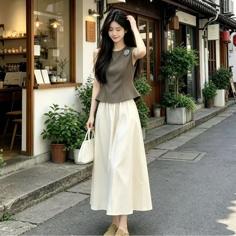 2026 Summer Gentle Flower Wais - Shift Dress Sleeveless 评论和价格