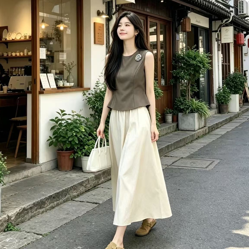 2026 Summer Gentle Flower Wais - Shift Dress Sleeveless 评论和价格